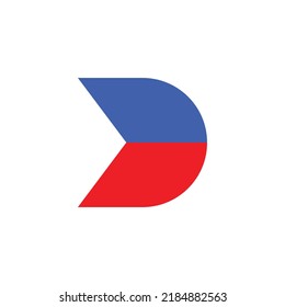 diseño de logotipo vectorial moderno de letra D