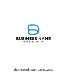 Letter d mono line logo template