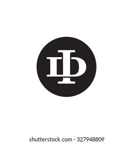 letter D and I monogram circle logo