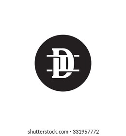 letter I and D monogram circle logo