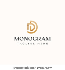 Letter D Monogram Concept Logo Template Vector Illustration