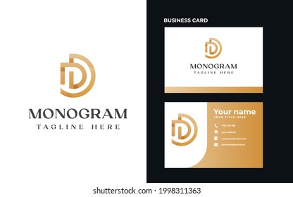 Letter D Monogram Concept Logo Template Vector Illustration