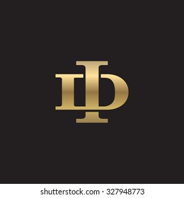 letter D and I monogram golden logo