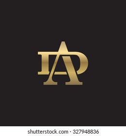 letter D and A monogram golden logo