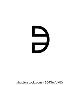 letter D monogram logo icon vector