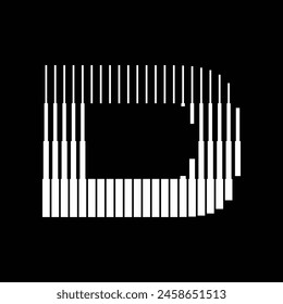 D-Buchstabenlinien-Logo-Illustration