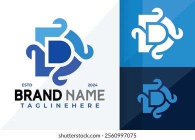 Letter D Monogram Logo Icon Vector Design Illustration