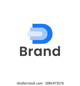 Letter d Monogram Modern Logo Template Vector.
