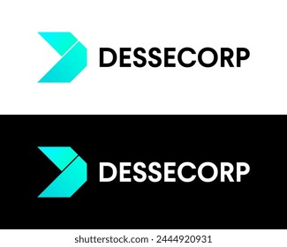 Letter D monogram speed faster technology company logo design.