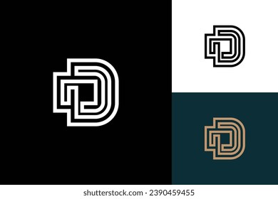 letter d monogram vector logo design