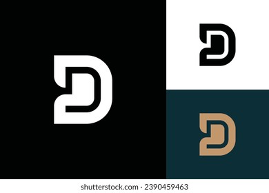 letter d monogram vector logo design