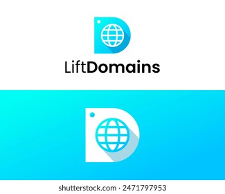 Monograma de la letra D y diseño del logotipo del Sitio web.