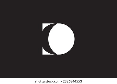 Letter D Moon Logo design vector template