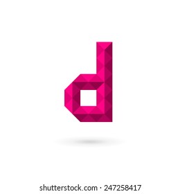 Letter D mosaic logo icon design template elements 