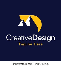 Letter D Mountain Landscaping Creative Business Logo
