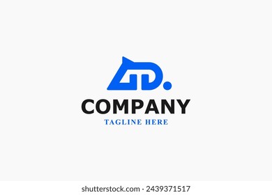 logotipo moderno del monograma del ratón de la letra a y d