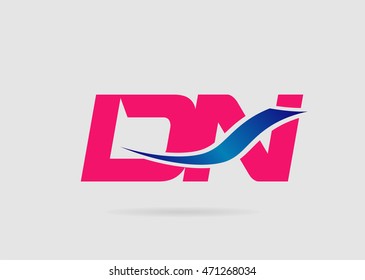 Letter D and N logo vector
