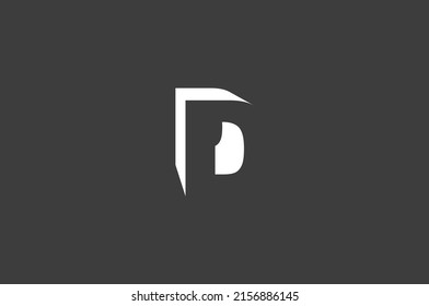 Letter D negative space logo design
