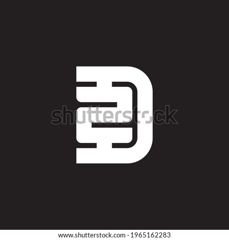 Letter D and number 2 logo design. Minimalistic symbol. Premium business logotype. 2D or D2 - Elegant universal vector sign. Graphic symbol for corporate business identity.