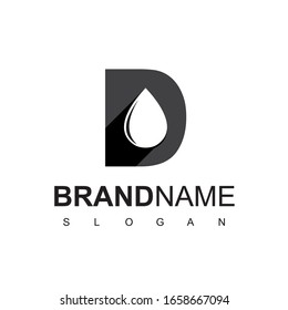 Letter D, Oil Drilling Logo