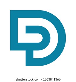 Letter D and P design concept
