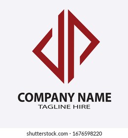 letter D P logo concept. geometric concept logo