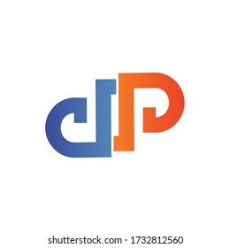 Letter d and p logo design