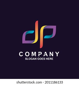 Letter d and p logo design