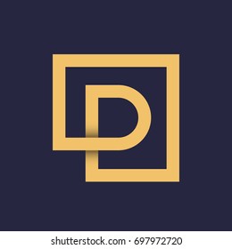 letter D or P logo design. vector logo concept