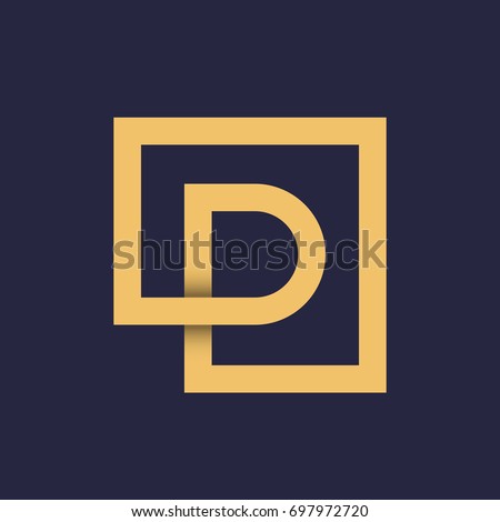 letter D or P logo design. vector logo concept