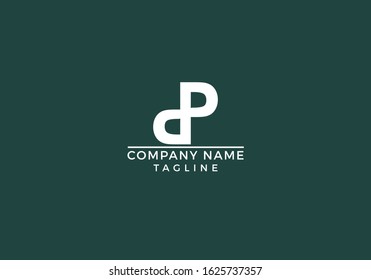 Letter D P d p logo initial based icon unique creative minimal graphic company abstract design in vector editable file.