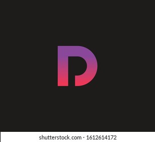 Letter D and P monogram Vector logo design