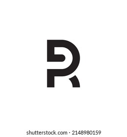 
Letter D P R outline simple symbol logo vector