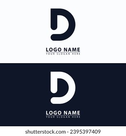 Letter D paint brush Logo Vector Template Abstract Monogram Symbol