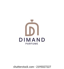 Letter D Parfume Logo Design. Initial D Fragrant Logo Identity for Branding, Business, Parfume, Fasion and Luxury Brand