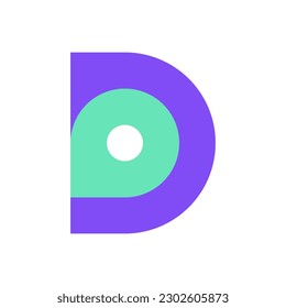 Letter D pin location logo design