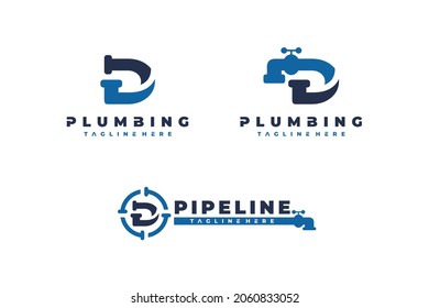 letter D pipe bundle logo