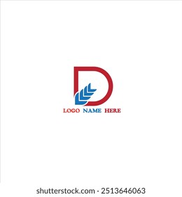 Letter d pixels logo initial design template