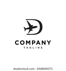 Letra D plano logo icono Vector Plantilla.eps