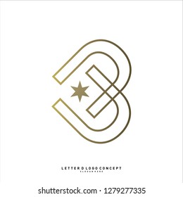 Letter D planet logo design concept Vector Template. Initial D logo Vector