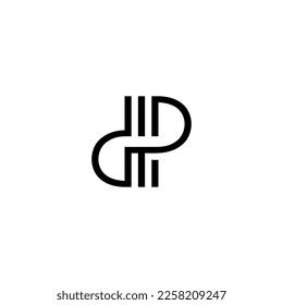letter d p,logo,designs,illustrations,vectors,line artilhouettes,for developers
