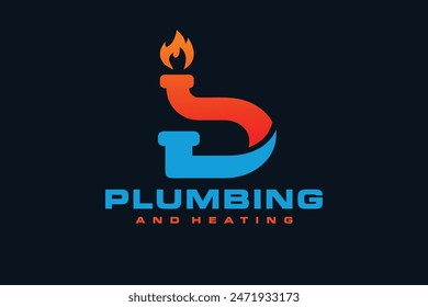letter D plumbing and heating logo