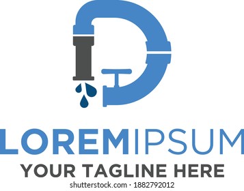 Plantilla de logotipo de complemento de letra D