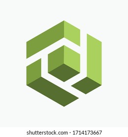 Logo De Letra 3D. Diseño del logotipo D. Logotipo carta