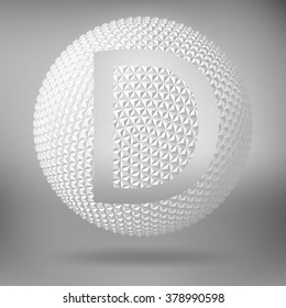 The letter D. Polygonal letter. Abstract Creative concept vector background. Vector Illustration eps 10 for your design