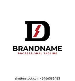 Letra D Power o DS Logo, para cualquier negocio relacionado con la energía o la electricidad con iniciales D, DS o SD