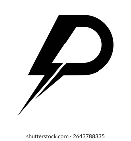 letter d power logo, unique illustration design