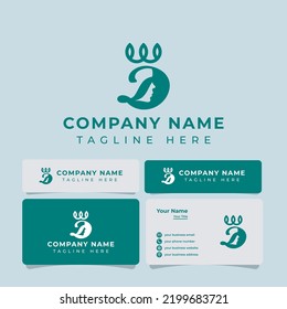 Logo de la carta D Queen Face, adecuado para cualquier negocio de belleza.