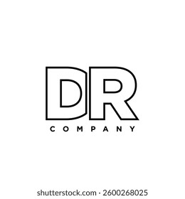 Letter D and R, DR logo design template. Minimal monogram initial based logotype.