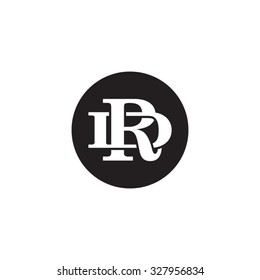 letter D and R monogram circle logo